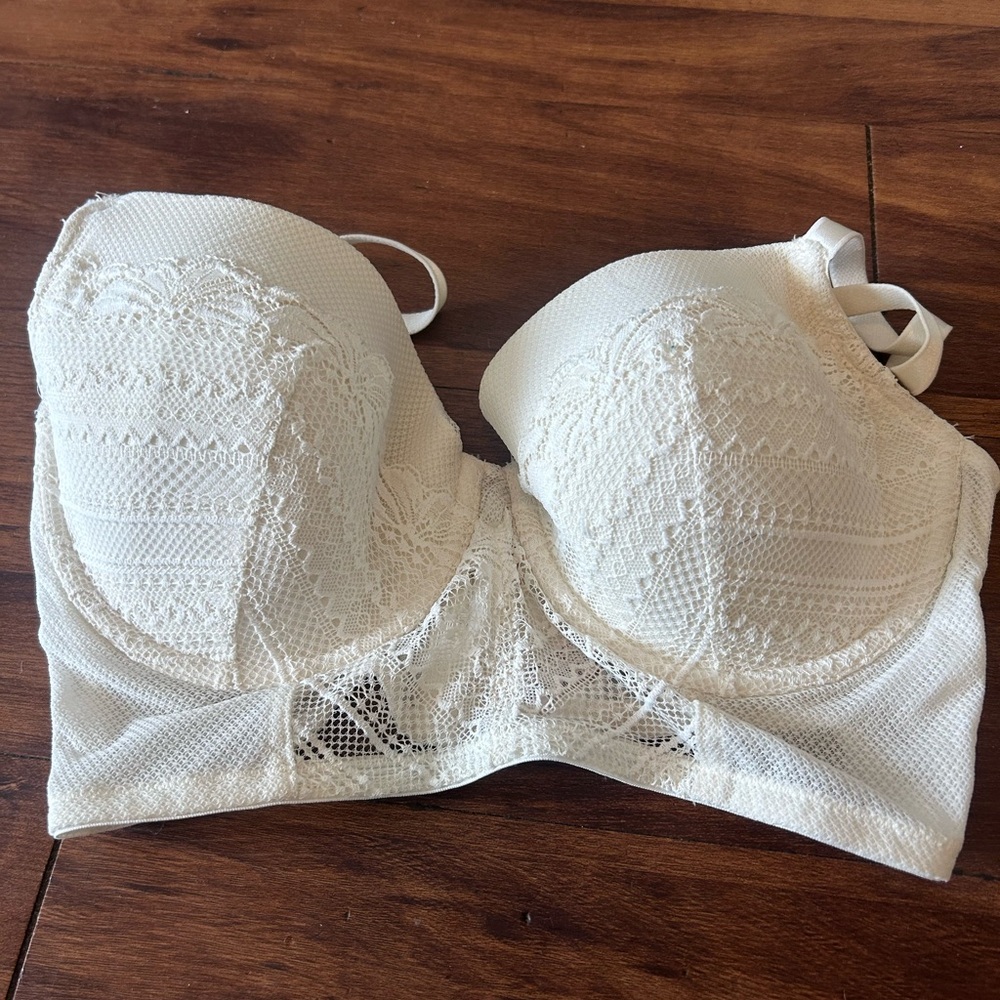 Auden Cream Lace Push-Up Bra